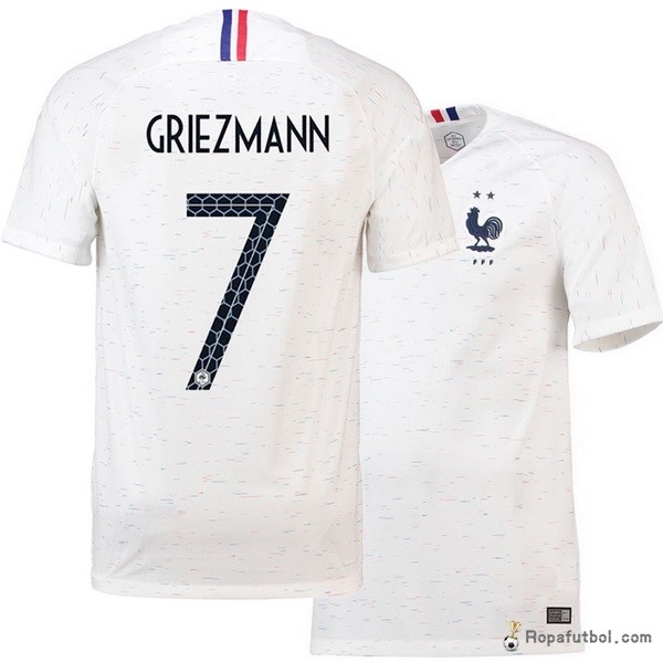 Camiseta Francia Replica Segunda Ropa Griezmann 2018 Blanco